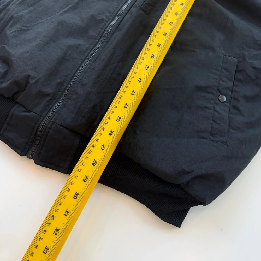 Nike Big Swoosh Quilted Bomber F7 STI Black Nylon Reversible Jacket Mens XL